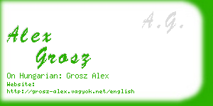 alex grosz business card